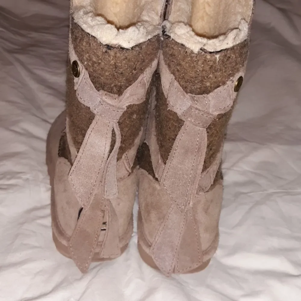 BEARPAW Willow Suede Tie‎ Detail Boot w/NeverWet 5